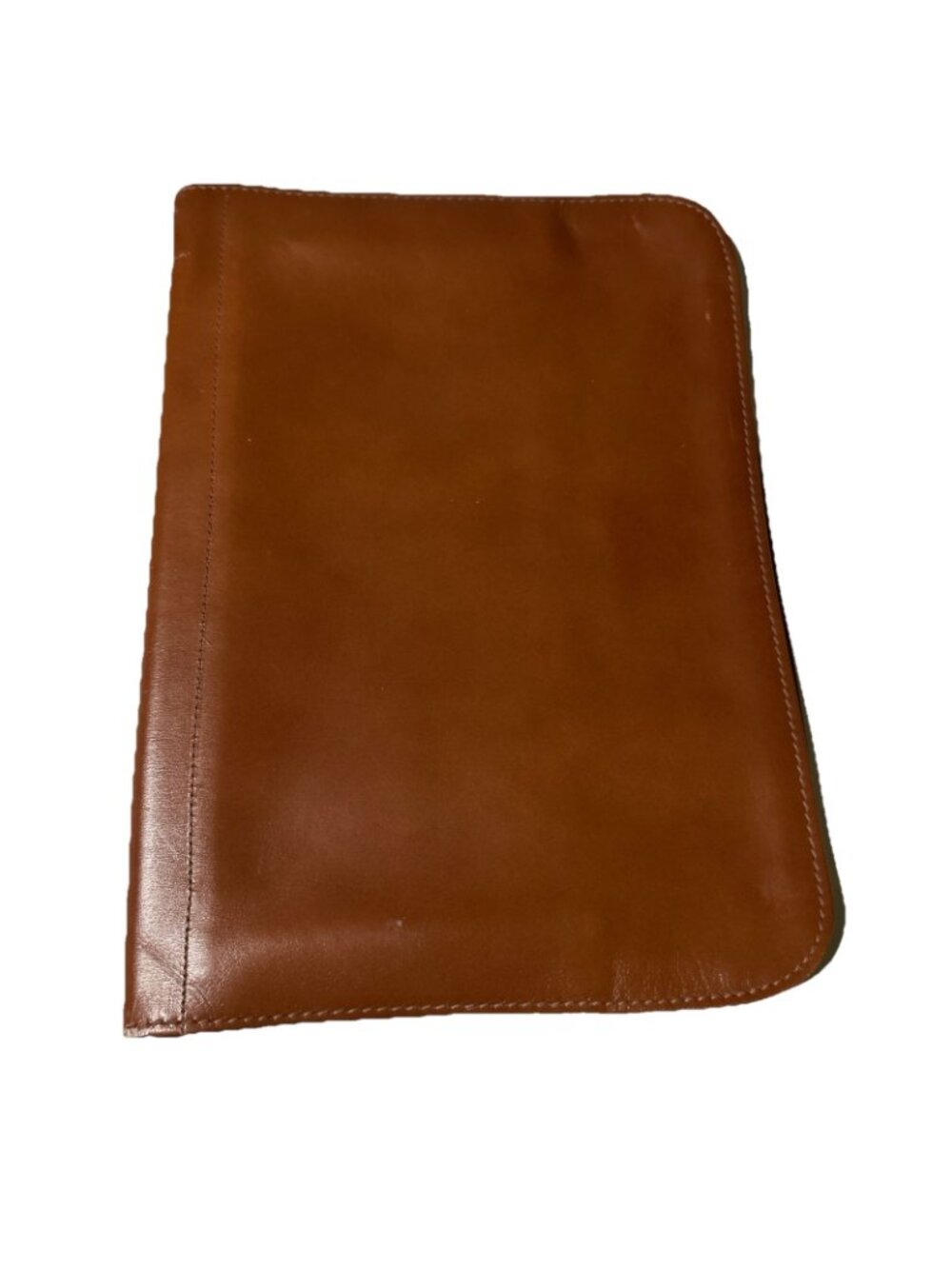 VTG Brown Top Grain Leather Folder Portfolio Document Holder Zip 15” X 11” - Picture 2 of 16